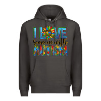 Smoke ı love someone with autism Premium Hoodie - AdoDesignShop