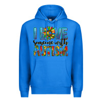 True Royal ı love someone with autism Premium Hoodie - AdoDesignShop