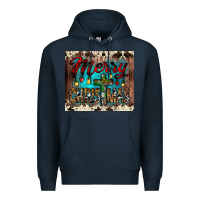 Navy merry christmas cross tumbler Premium Hoodie - JahusDesignShop