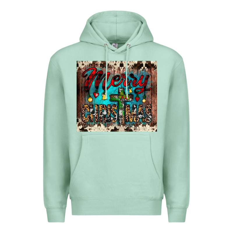 Merry Christmas Cross Tumbler Premium Hoodie by JahusDesignShop | Teevron