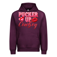 Mauve Wine pucker up cowboy Urban Hoodie - AdoDesignShop