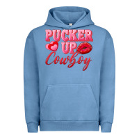 Pigment Pebble Blue pucker up cowboy Urban Hoodie - AdoDesignShop