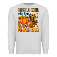 Dove Grey just a girl who loves pumpkin spice Premium Sweatshirt - Zillion Design Studio