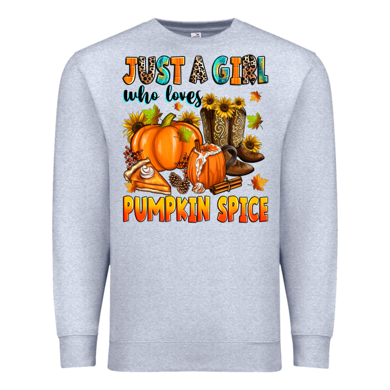 Just A Girl Who Loves Pumpkin Spice Premium Sweatshirt by Zillion Design Studio | Teevron