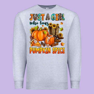 Just A Girl Who Loves Pumpkin Spice Premium Sweatshirt Designed By Zillion Design Studio