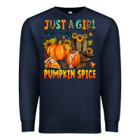 Navy just a girl who loves pumpkin spice Premium Sweatshirt - Zillion Design Studio