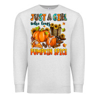 Oatmeal Heather just a girl who loves pumpkin spice Premium Sweatshirt - Zillion Design Studio
