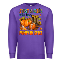 Purple just a girl who loves pumpkin spice Premium Sweatshirt - Zillion Design Studio