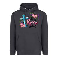 Smoke He Is Risen Indeed Cross And Flowers Heavyweight Hoodie - RanaPortraitStore