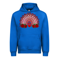 Cobalt valentine's day rainbow with roses Urban Hoodie - AdoDesignShop