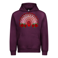 Mauve Wine valentine's day rainbow with roses Urban Hoodie - AdoDesignShop