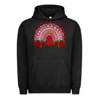 Pigment Black valentine's day rainbow with roses Urban Hoodie - AdoDesignShop