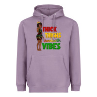 Lavender thick thighs juneteenth vibes with afro black woma Heavyweight Hoodie - texasbilliewilder