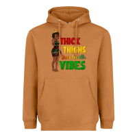 Meerkat thick thighs juneteenth vibes with afro black woma Heavyweight Hoodie - texasbilliewilder