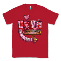 Red Valentines Day Love Vacant Classic Tee - FaDigitalArtStudio