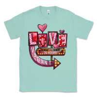 Seafoam Valentines Day Love Vacant Classic Tee - FaDigitalArtStudio