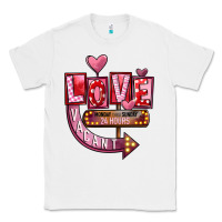 White Valentines Day Love Vacant Classic Tee - FaDigitalArtStudio