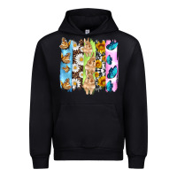 Black easter bunny butterfly daisy and sunflower with cowhide and  leopard b Urban Hoodie - Artiststas
