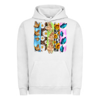 Pigment Lunar Rock easter bunny butterfly daisy and sunflower with cowhide and  leopard b Urban Hoodie - Artiststas
