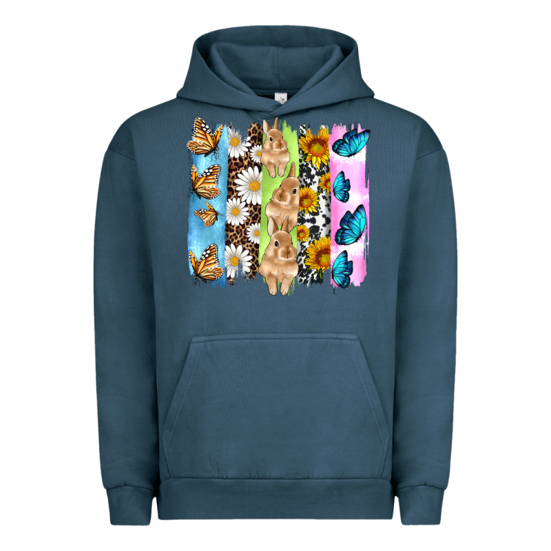 Easter Bunny Butterfly Daisy And Sunflower With Cowhide And  Leopard B Urban Hoodie by Artiststas | Teevron