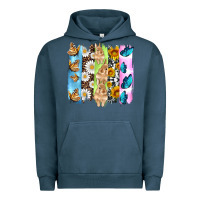 Pigment Midnight Navy easter bunny butterfly daisy and sunflower with cowhide and  leopard b Urban Hoodie - Artiststas