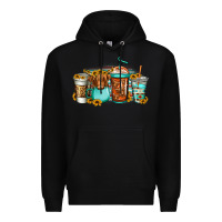 Black longhaired cow coffee cups Premium Hoodie - Jasminsmagicworld