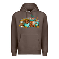 Coffee longhaired cow coffee cups Premium Hoodie - Jasminsmagicworld