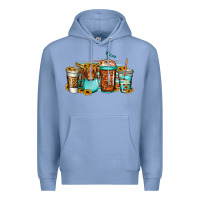 Colony Blue longhaired cow coffee cups Premium Hoodie - Jasminsmagicworld