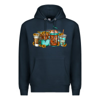 Navy longhaired cow coffee cups Premium Hoodie - Jasminsmagicworld