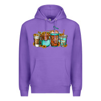 Purple longhaired cow coffee cups Premium Hoodie - Jasminsmagicworld