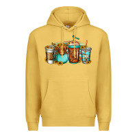 Antique Gold longhaired cow coffee cups Premium Hoodie - Jasminsmagicworld