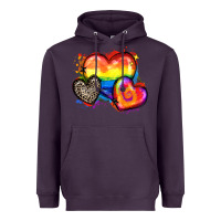 Plum pride hearts Heavyweight Hoodie - Zillion Design Studio