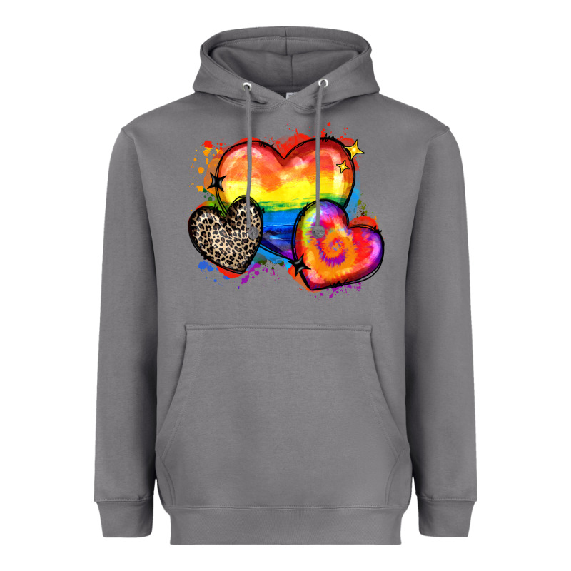 Pride Hearts Heavyweight Hoodie by Zillion Design Studio | Teevron