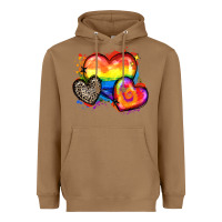 Toasted Coconut pride hearts Heavyweight Hoodie - Zillion Design Studio