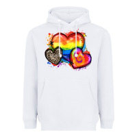 White pride hearts Heavyweight Hoodie - Zillion Design Studio