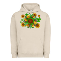 Pigment French Oak st patricks sunflowers with shamrock and glitters with leopard Urban Hoodie - Artiststas