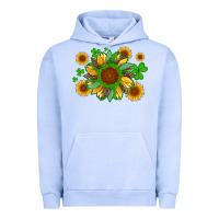 Pigment Grape Ice st patricks sunflowers with shamrock and glitters with leopard Urban Hoodie - Artiststas