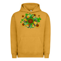 Pigment Peanut Butter st patricks sunflowers with shamrock and glitters with leopard Urban Hoodie - Artiststas