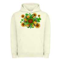 Pigment Pistachio st patricks sunflowers with shamrock and glitters with leopard Urban Hoodie - Artiststas