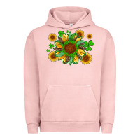 Pigment Salmon st patricks sunflowers with shamrock and glitters with leopard Urban Hoodie - Artiststas
