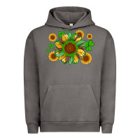 Pigment Tornado st patricks sunflowers with shamrock and glitters with leopard Urban Hoodie - Artiststas