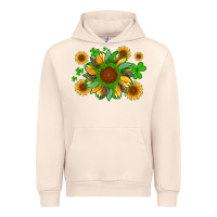 Sandshell st patricks sunflowers with shamrock and glitters with leopard Urban Hoodie - Artiststas