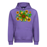 Tulip st patricks sunflowers with shamrock and glitters with leopard Urban Hoodie - Artiststas