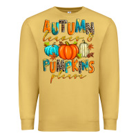 Antique Gold autumn leaves and pumpkins please Premium Sweatshirt - Zillion Design Studio