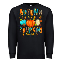Black autumn leaves and pumpkins please Premium Sweatshirt - Zillion Design Studio