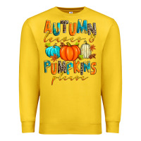 Lemon autumn leaves and pumpkins please Premium Sweatshirt - Zillion Design Studio