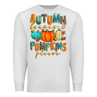 Oatmeal Heather autumn leaves and pumpkins please Premium Sweatshirt - Zillion Design Studio