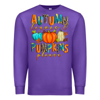 Purple autumn leaves and pumpkins please Premium Sweatshirt - Zillion Design Studio