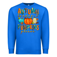 True Royal autumn leaves and pumpkins please Premium Sweatshirt - Zillion Design Studio