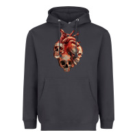 Smoke Heart Skulls Heavyweight Hoodie - RanaPortraitStore
